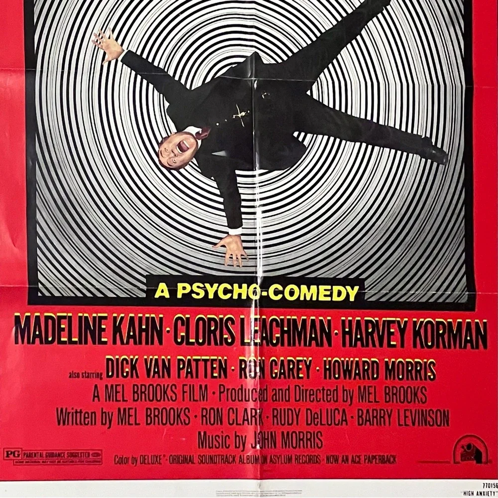HIGH ANXIETY Original 1977 Poster / Mel Brooks Comedy / Some Defects / Colorful - Picture 4 of 11